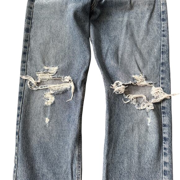 AGOLDE Mia Mid Rise Straight Jean Rule Wash Distressed - Picture 9 of 11